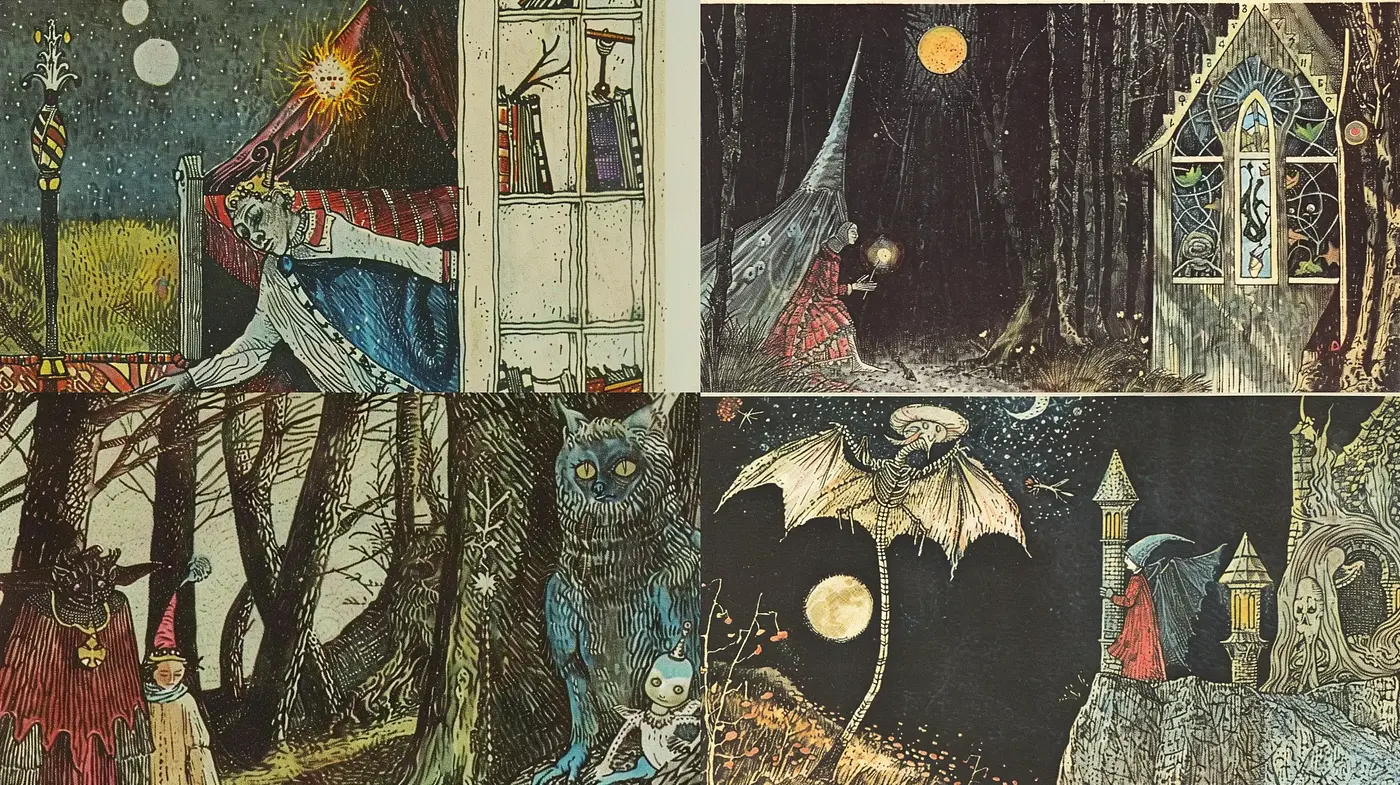 Enchanted Folklore and Mythical Illustrations - Midjourney sref style