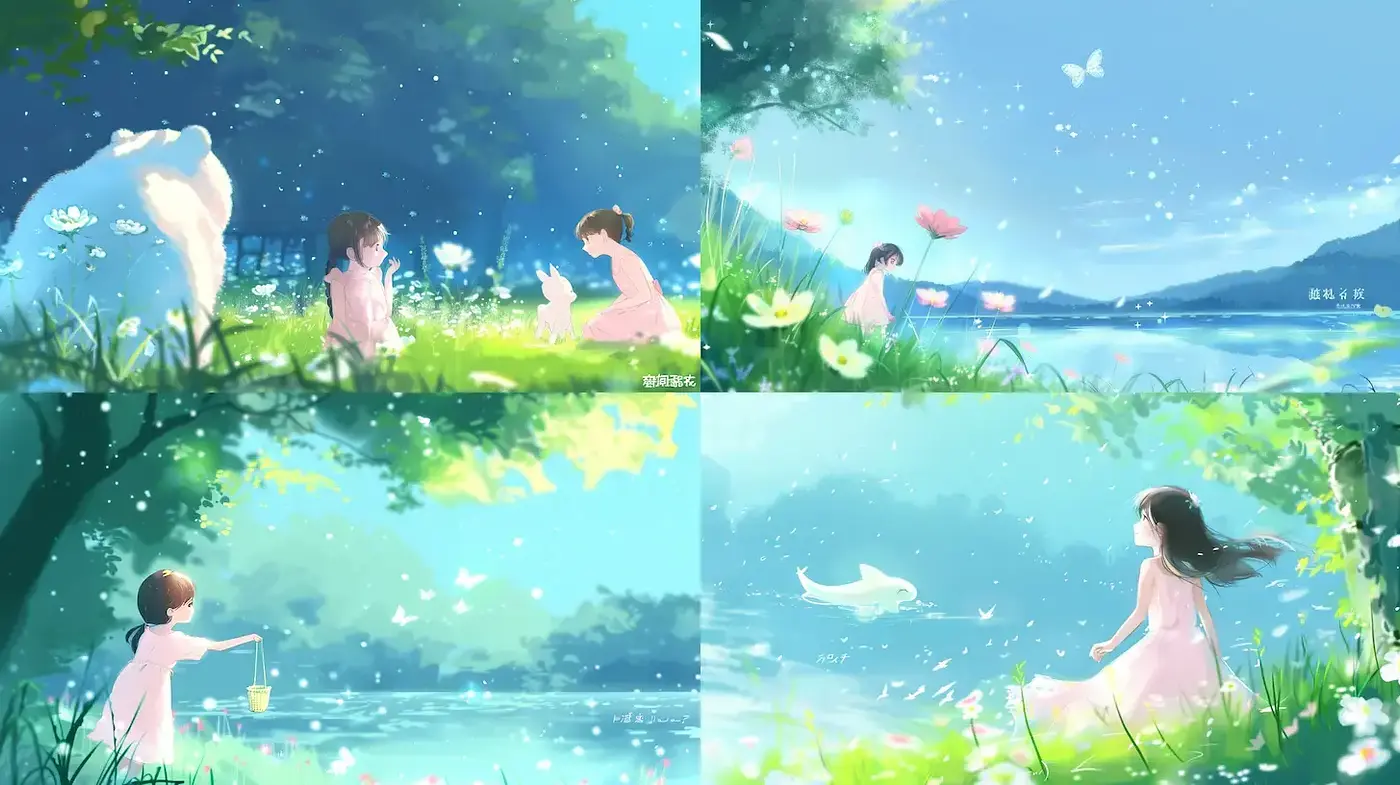 Serene and ethereal atmospheres with fluid, dreamlike qualities - Midjourney sref style