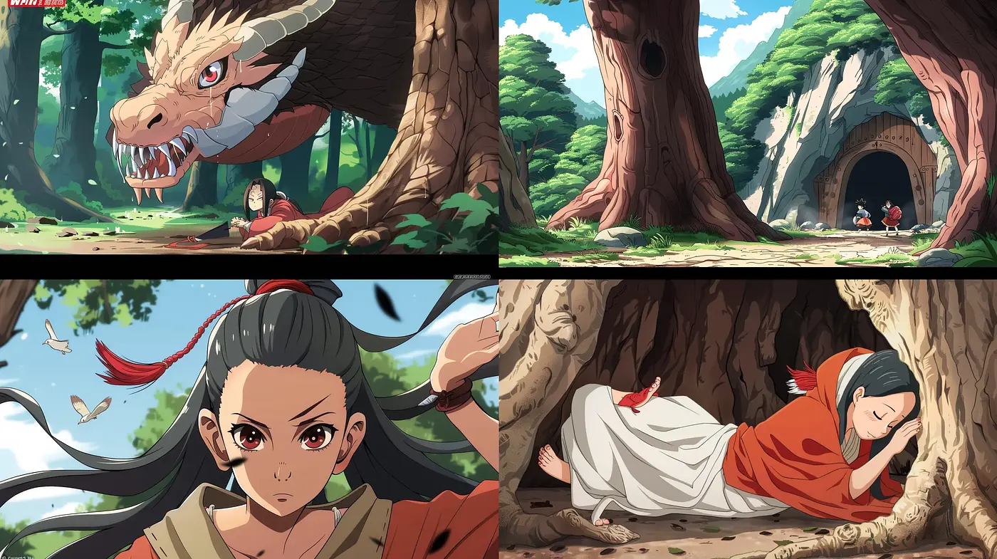 Lush Serenity of Natural Anime Realms - Midjourney sref style