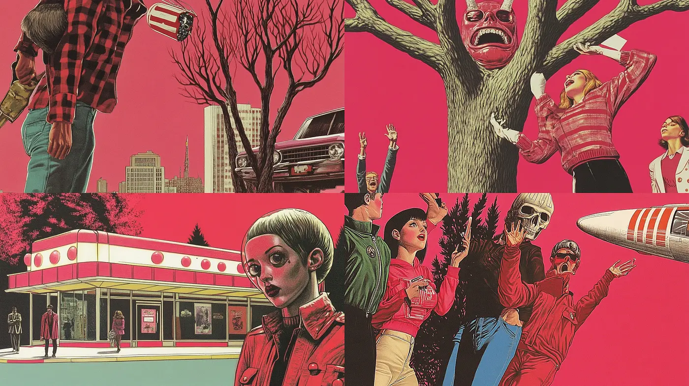 Vibrant Retro-Aesthetic with Strong Graphic Elements - Midjourney sref style