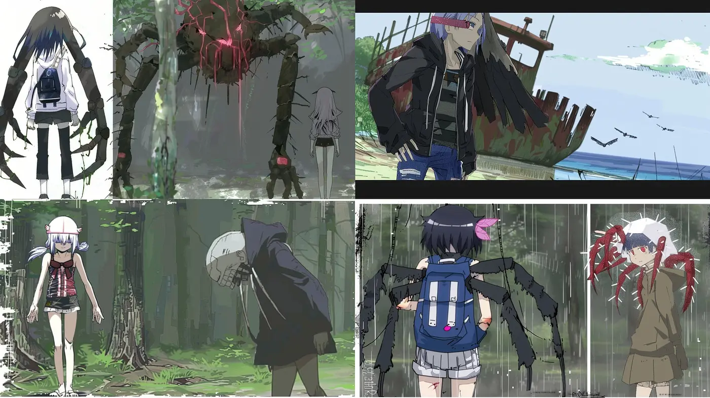 Ethereal Anime Forest Encounters with a Surreal Touch - Midjourney sref style