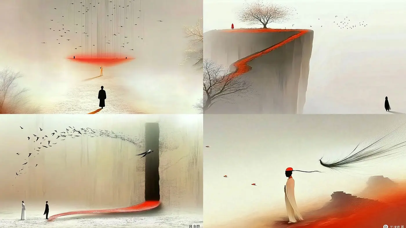 Ethereal Solitude in Stylized Landscapes: A Study of Serene Melancholy - Midjourney sref style