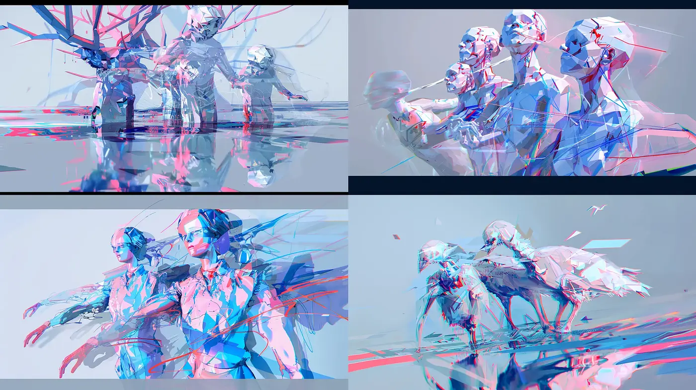 Ethereal Brushwork and Hued Abstraction - Midjourney sref style