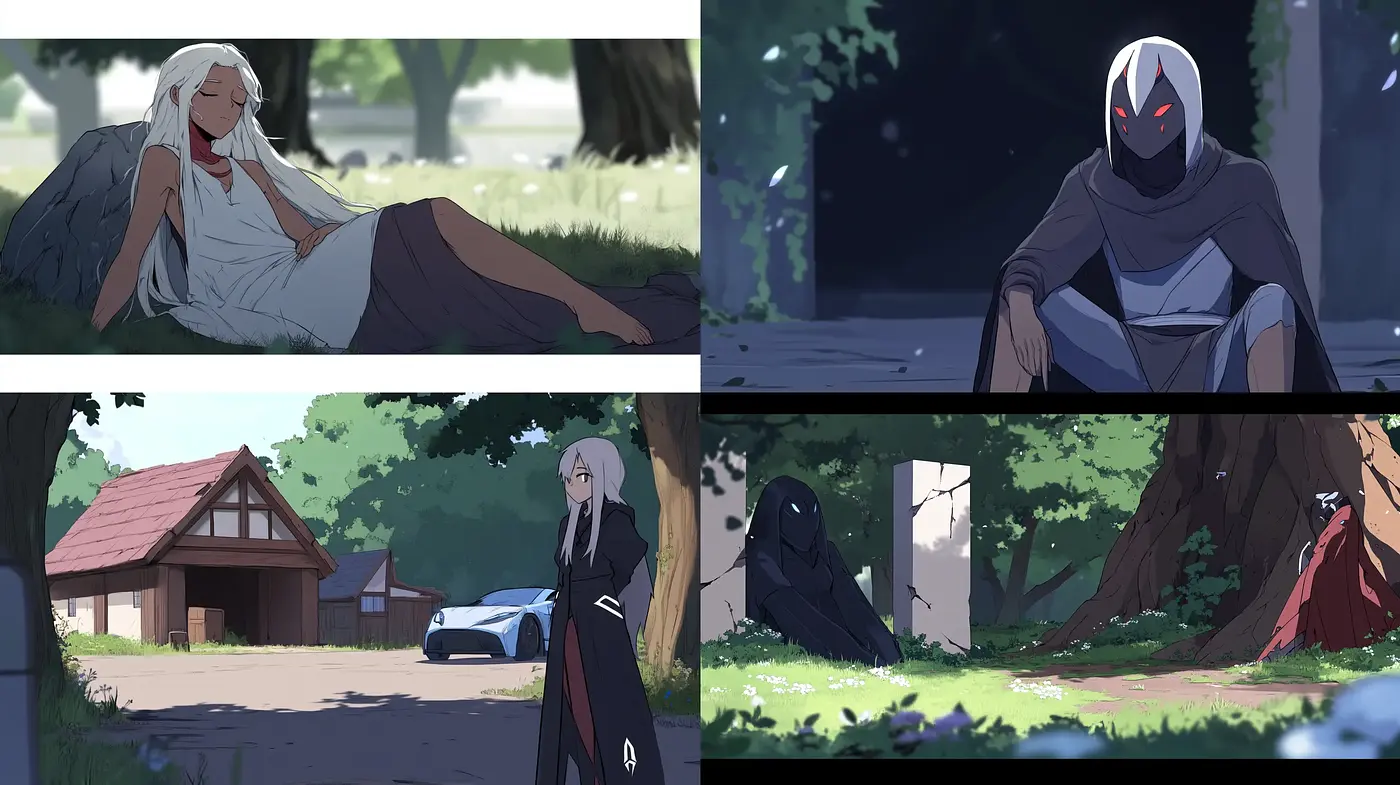 Serene Anime-Inspired Digital Landscape Vignettes - Midjourney sref style