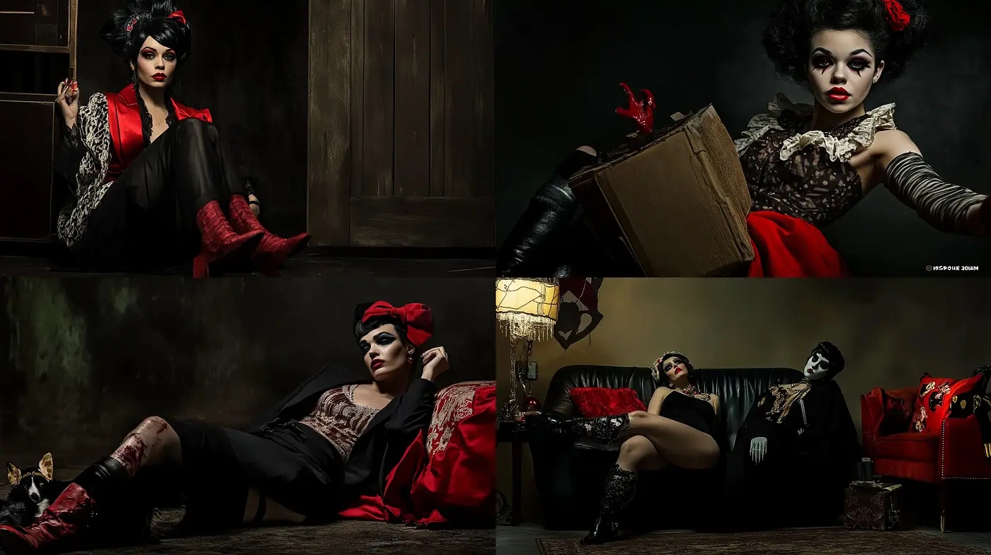 Baroque-inspired Theatrical Portraiture with Gothic Undertones - Midjourney sref style
