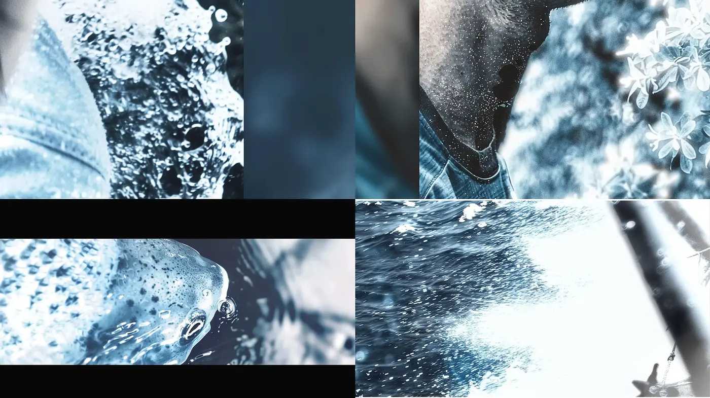 Chilled Monochrome Oceanscape with Stylized Textural Harmonies - Midjourney sref style