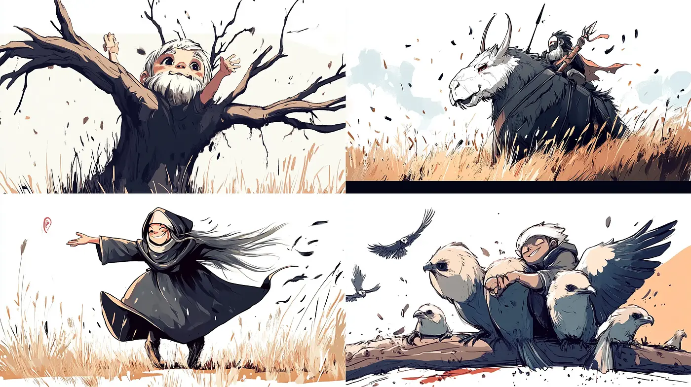Energetic Brushstrokes and Dynamic Vivacity in Comic-Inspired Illustrations - Midjourney sref style