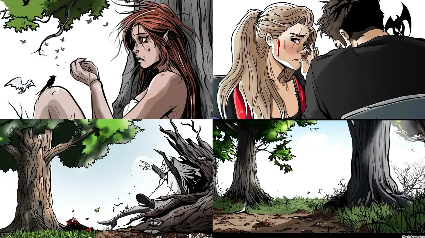 Consistently Stylized Comic-Inspired Nature and Human Portraiture - Midjourney sref style
