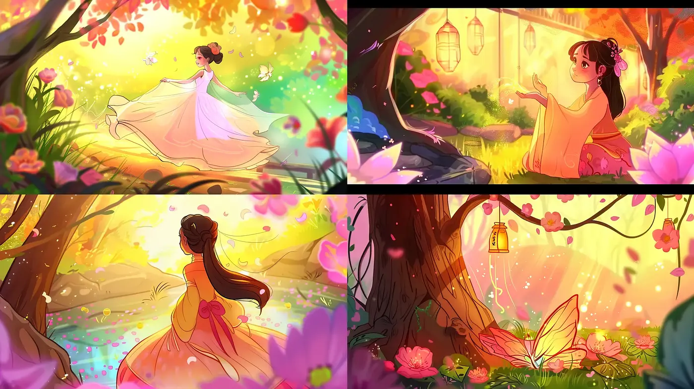 Enchanted Springtime Euphoria in Pastel - Midjourney sref style