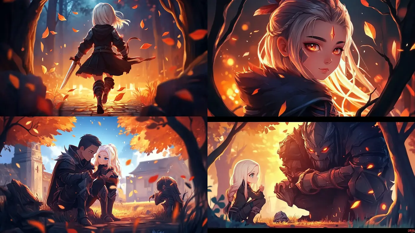 Enchanting and Ethereal Fantasy Art with a Dynamic Narrative Quality - Midjourney sref style