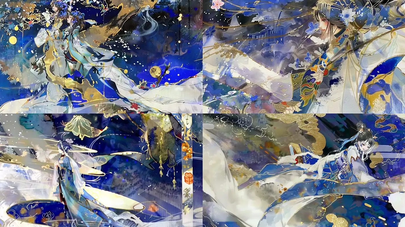 Ethereal Stardust Canvases of Fantastical Dreamscapes - Midjourney sref style