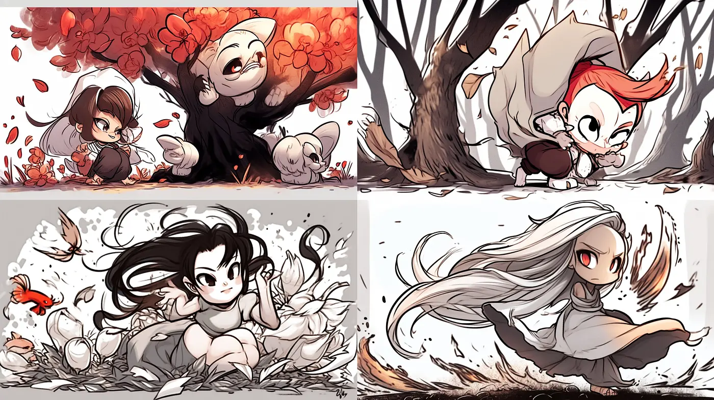Whimsical Brushstrokes in Warm Sepia Hues: A Homage to a Dreamlike Androgynous Aesthetic - Midjourney sref style