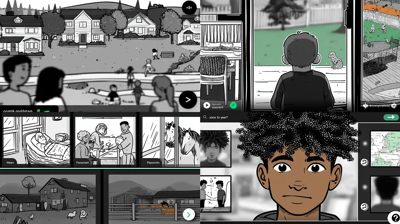 Dynamic and Illustrative Visual Narrative with a Character-Driven Lens - Midjourney sref style
