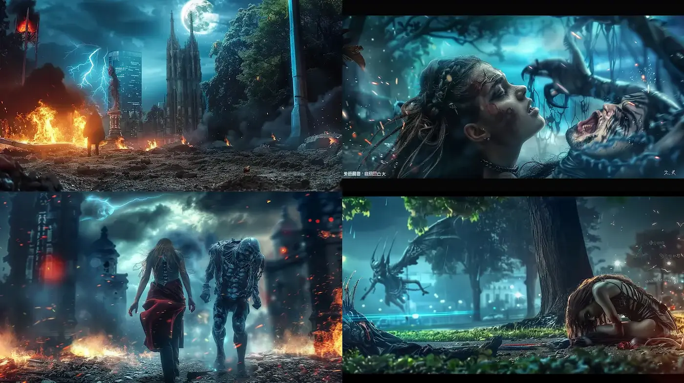 Surreal Dark Fantasy with Cinematic Vibes - Midjourney sref style