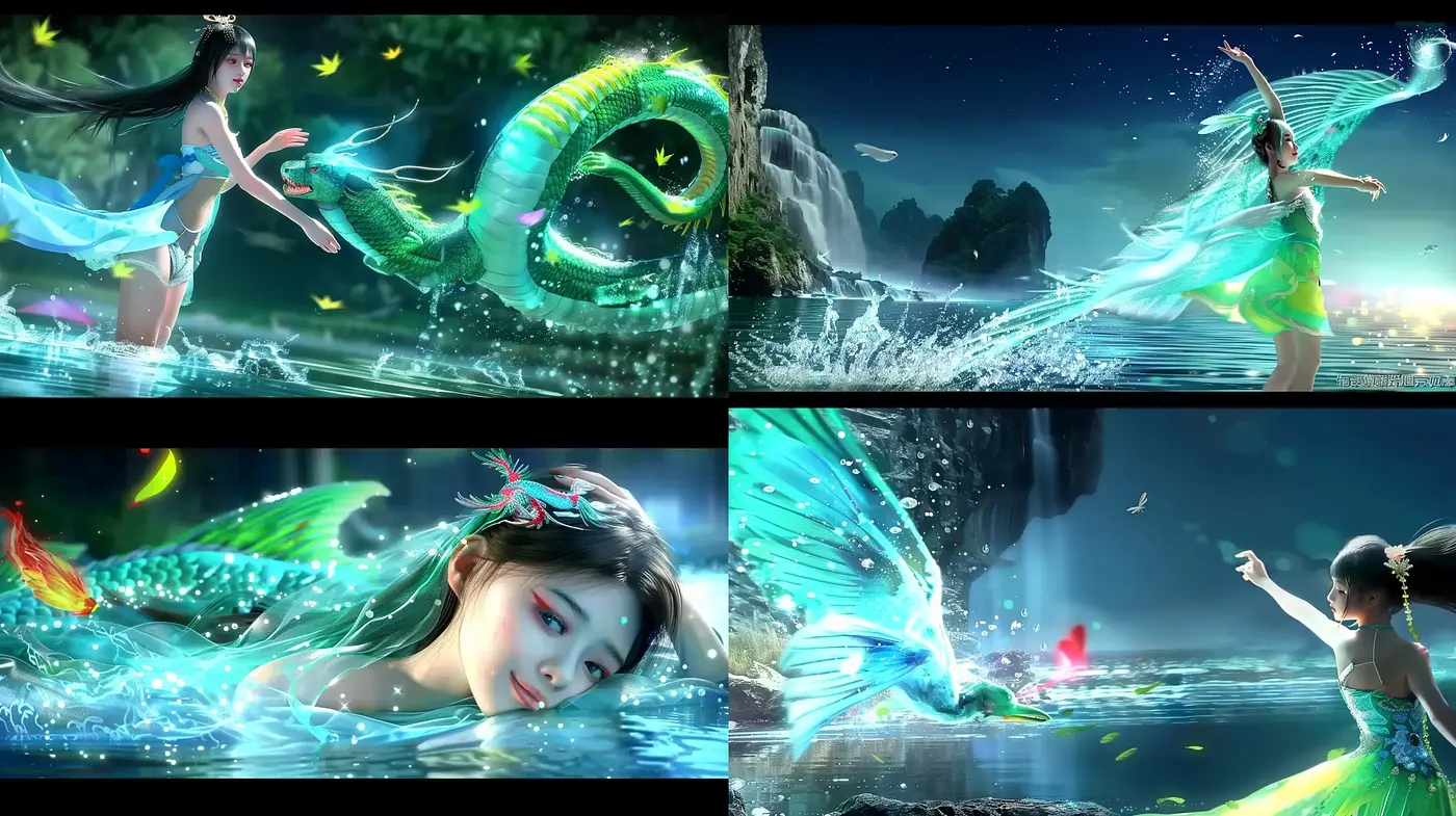 Ethereal Luminescence: Dreamy Fantasia in a Starlit Palette - Midjourney sref style