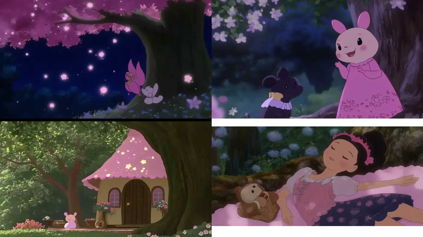 Enchanted Pastel Dreamscape in Anime Style - Midjourney sref style