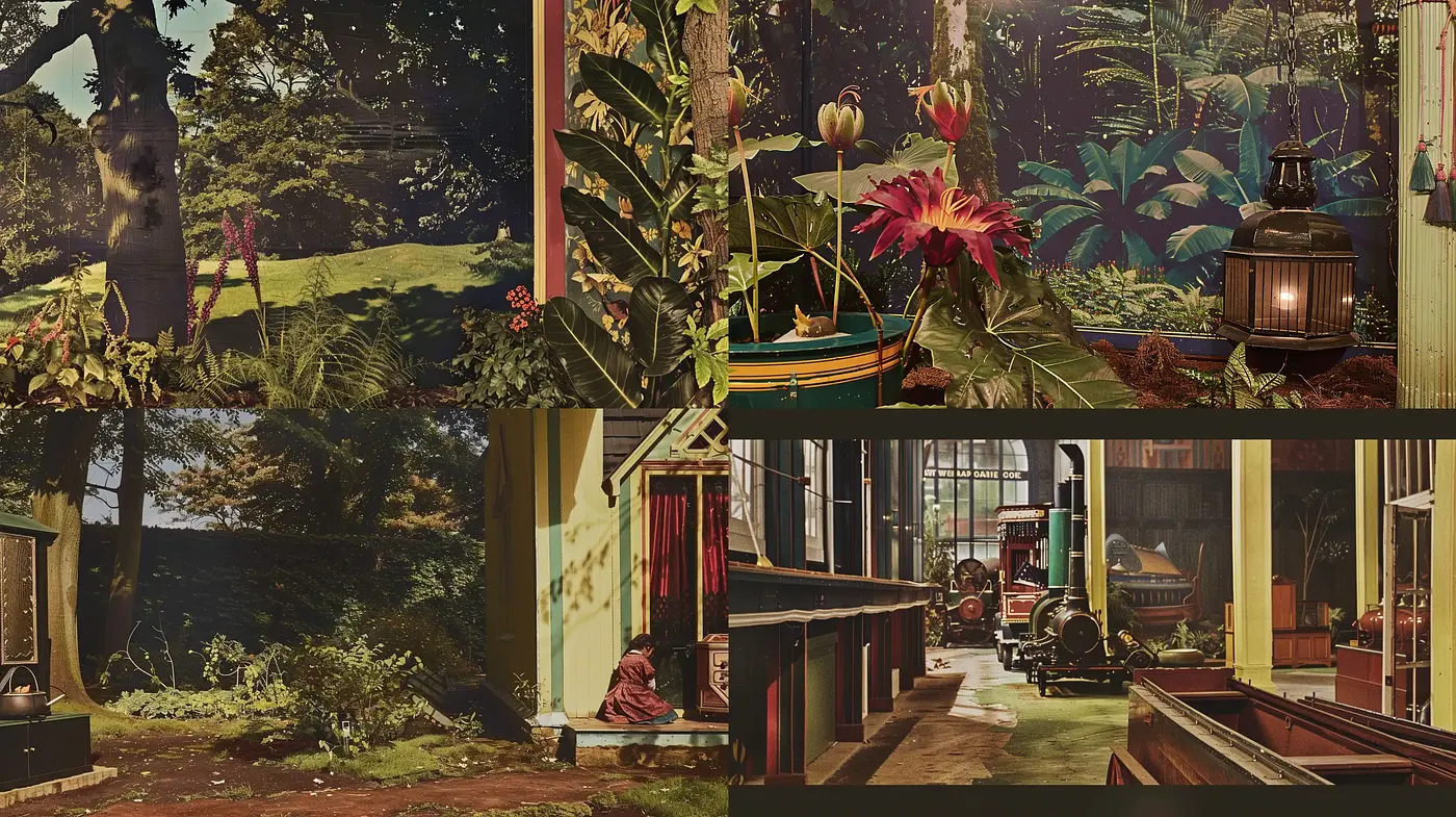 Enigmatic Twilight: A Consistent Ode to Subdued Botanical Elegance - Midjourney sref style