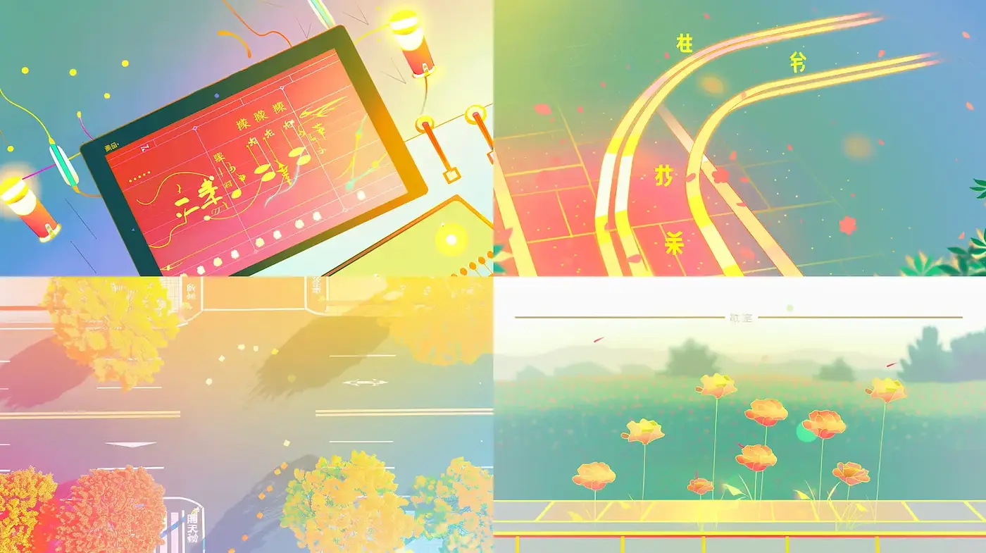 Charming and Ethereal Digital Aesthetic with Soft Color Gradients - Midjourney sref style
