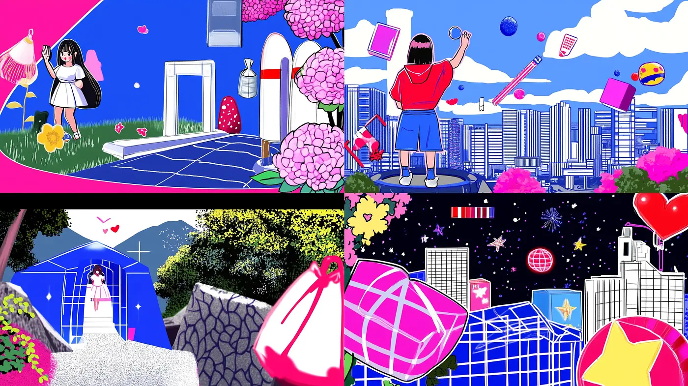 Vibrant Pop Art Fusion with a Bold Anime Influence - Midjourney sref style