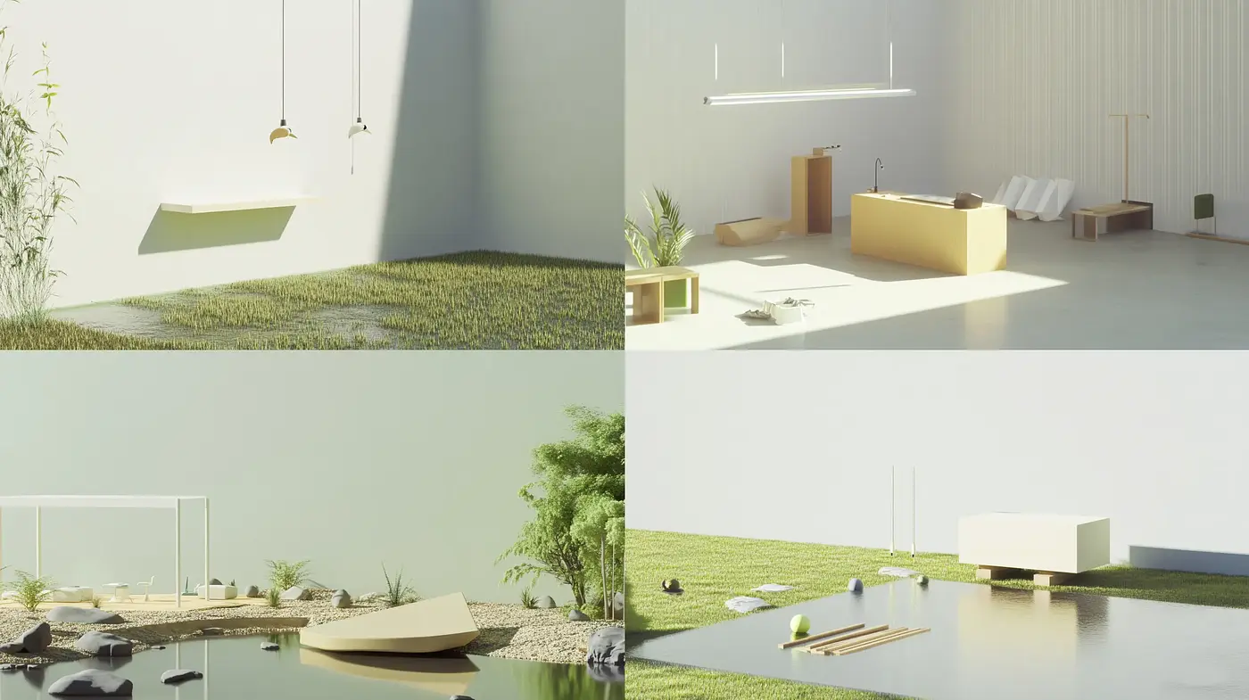 Serene Simplicity: A Meditative Reflection of Modern Minimalism - Midjourney sref style