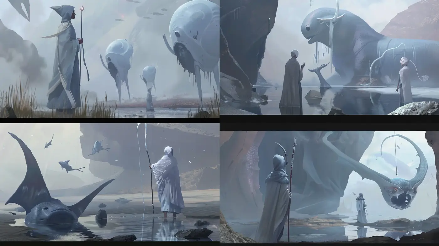Ethereal Tranquility in Surreal Landscape Art - Midjourney sref style