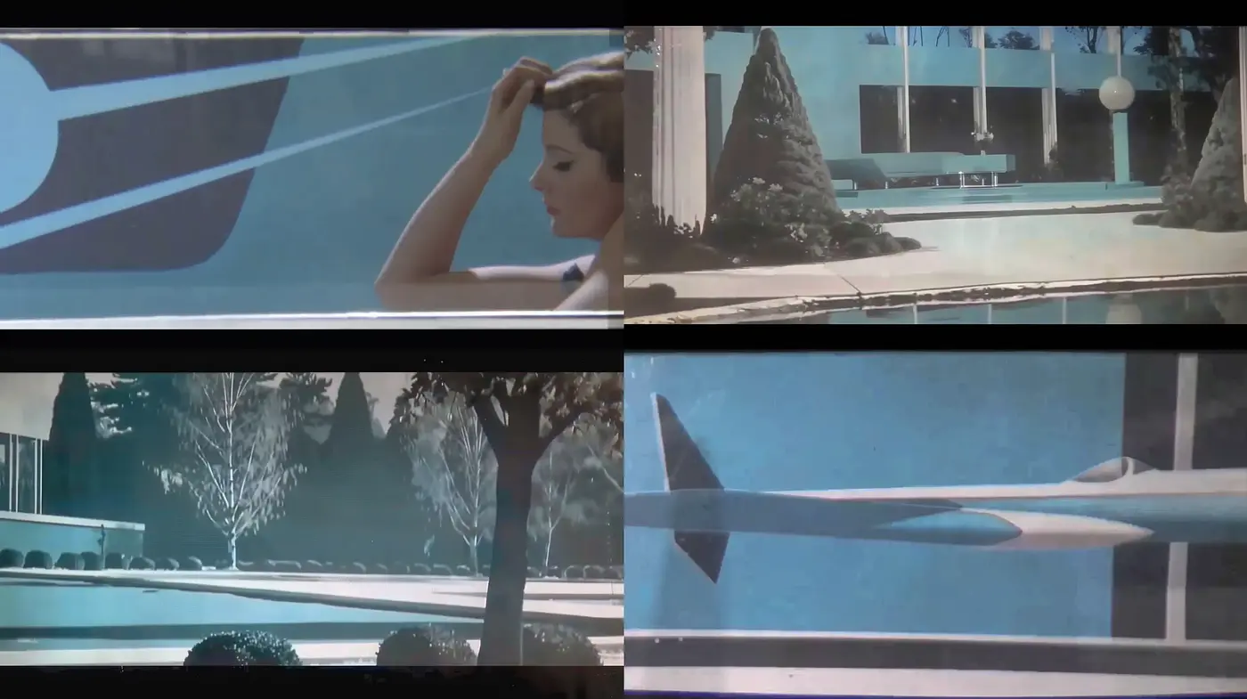 Cinematic Retro-Futurism with Mid-Century Modern Overtones - Midjourney sref style