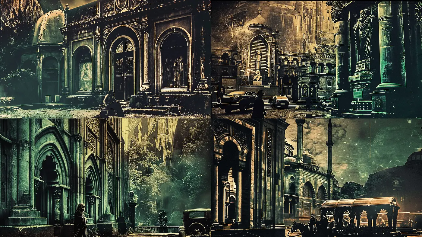 Gothic and Neo-Victorian Fusion with a Modern Twist - Midjourney sref style