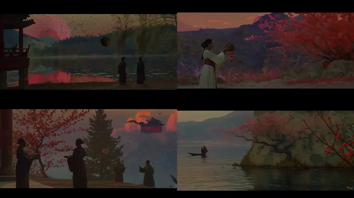 Serene and Enchanting Landscapes with Cultural Echoes - Midjourney sref style