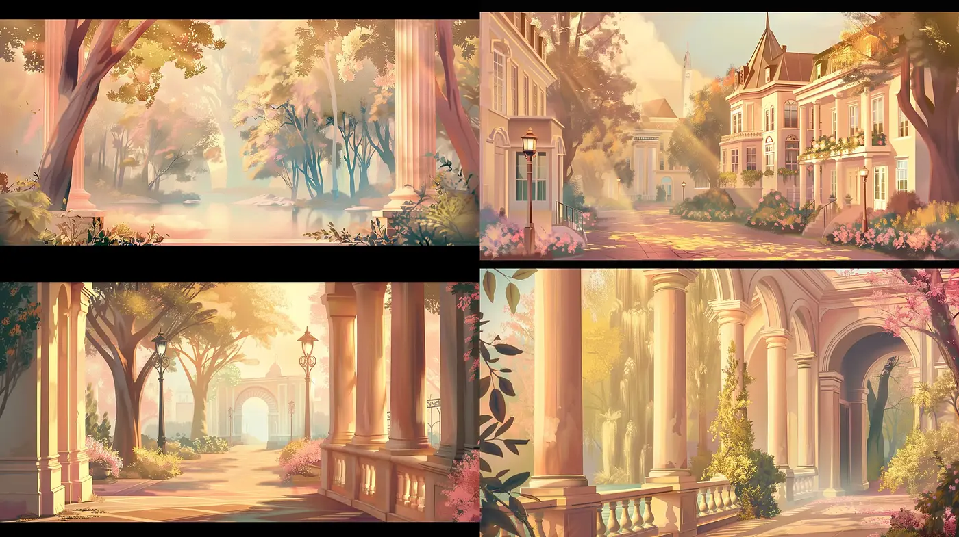 Sunlit Pastel Vistas: A Homage to Serene Impressionist Dreamscapes - Midjourney sref style