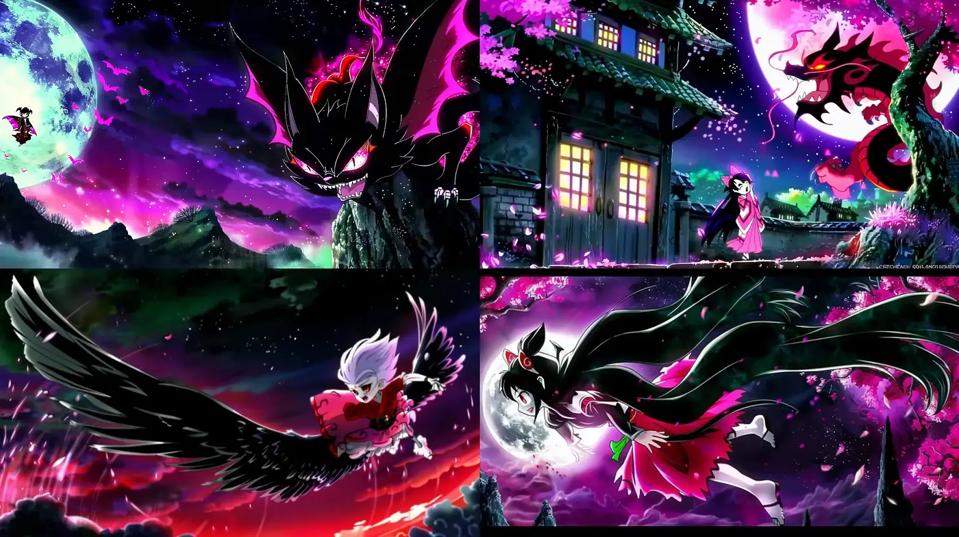 Ethereal Cosmic Fantasy with Vibrant Anime Influence - Midjourney sref style