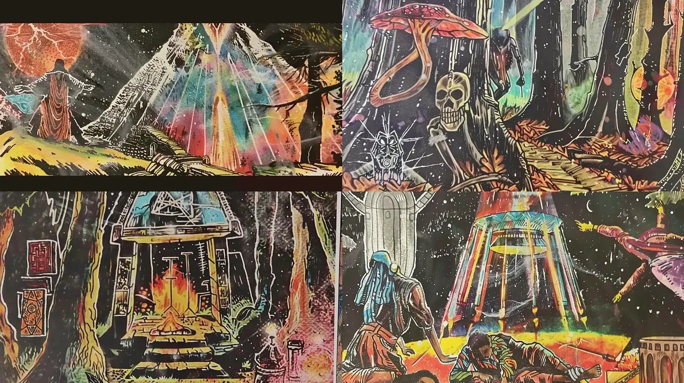 Psychedelic Retrofuturism: A Tapestry of Cosmic Dreams - Midjourney sref style