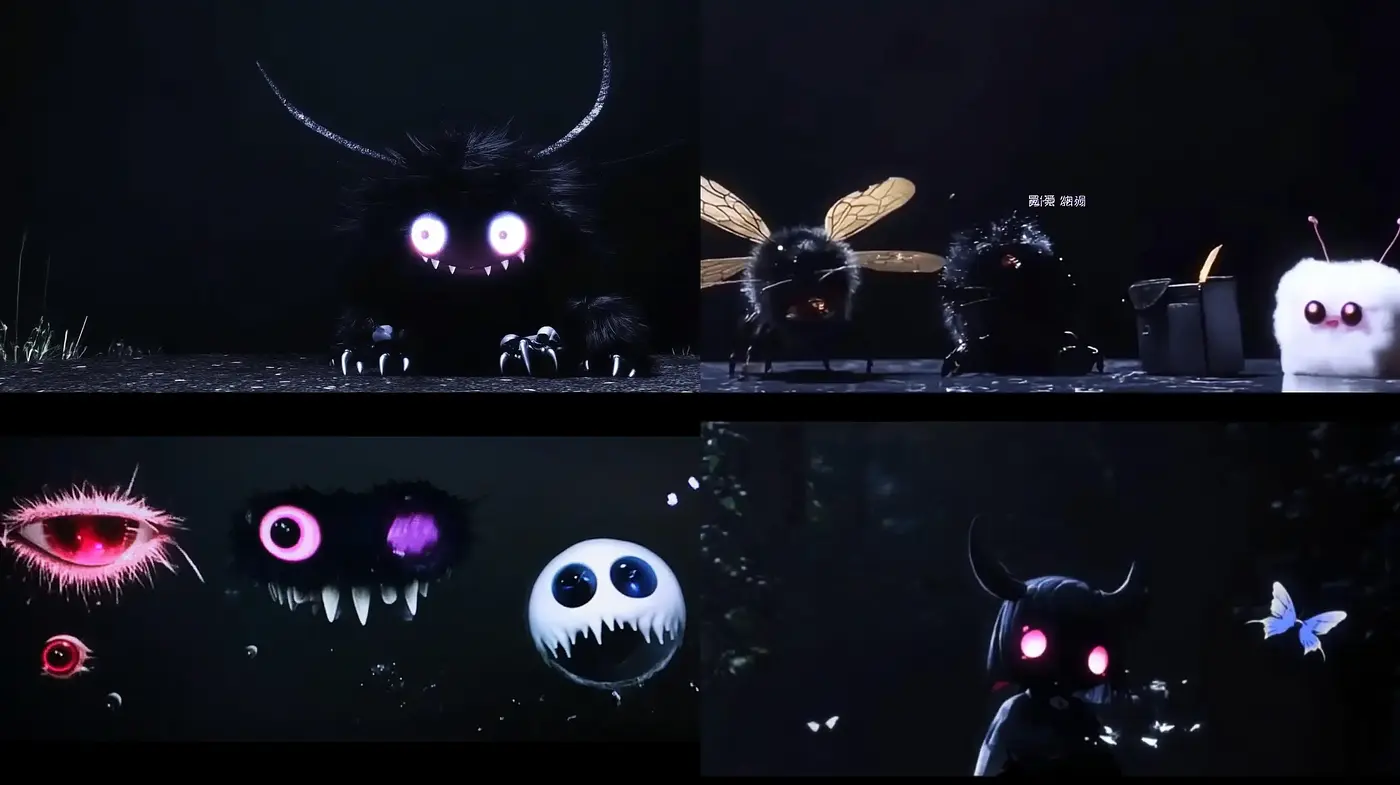 Nocturnal Whimsy: An Exploration of Dark Fantasy and Glowing Contrasts - Midjourney sref style