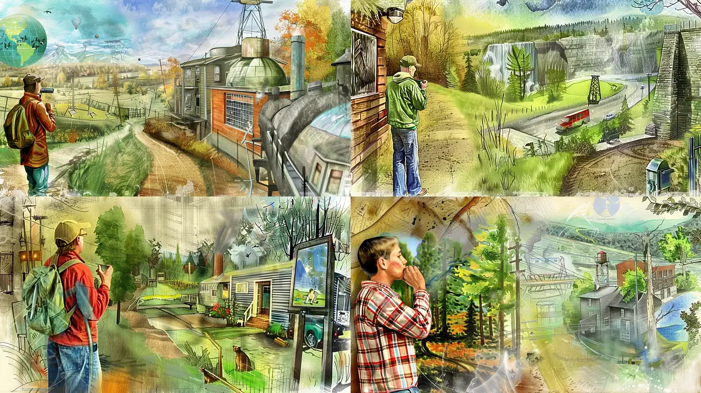 Rustic Serenity: A Pastoral Watercolor Dream - Midjourney sref style