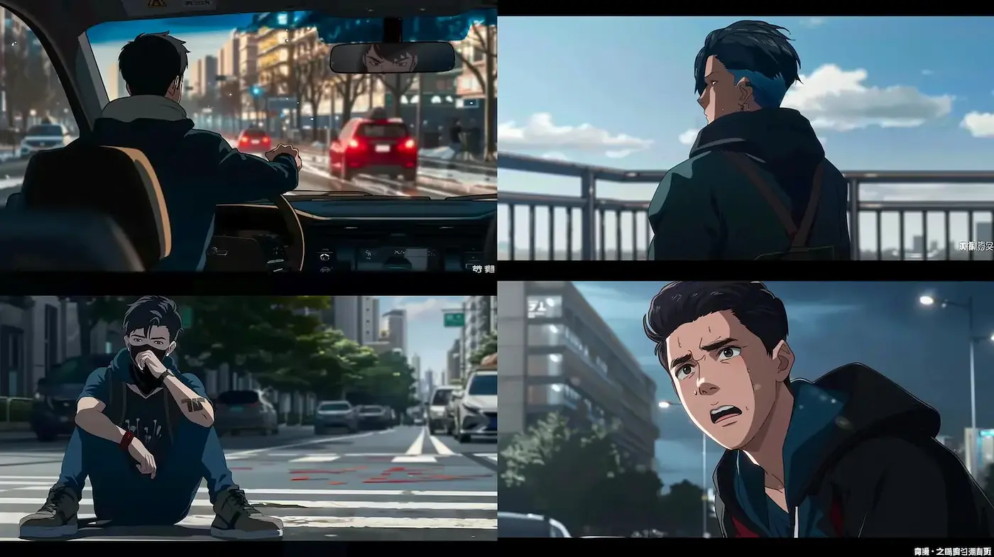 Dynamic Visual Narrative with Emotional Depth and Urban Aesthetic - Midjourney sref style