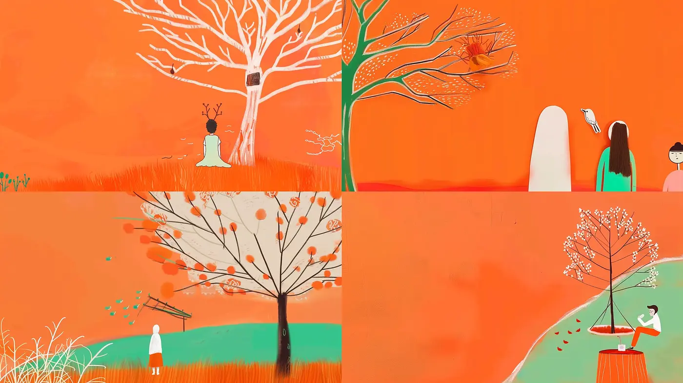 Ethereal Autumn Whimsy: A Serene Intersection of Storybook Charm and Painterly Abstraction - Midjourney sref style