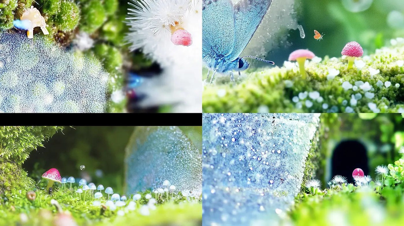Enchanted Microcosm: A Whimsical Fusion of Nature and Sparkle - Midjourney sref style