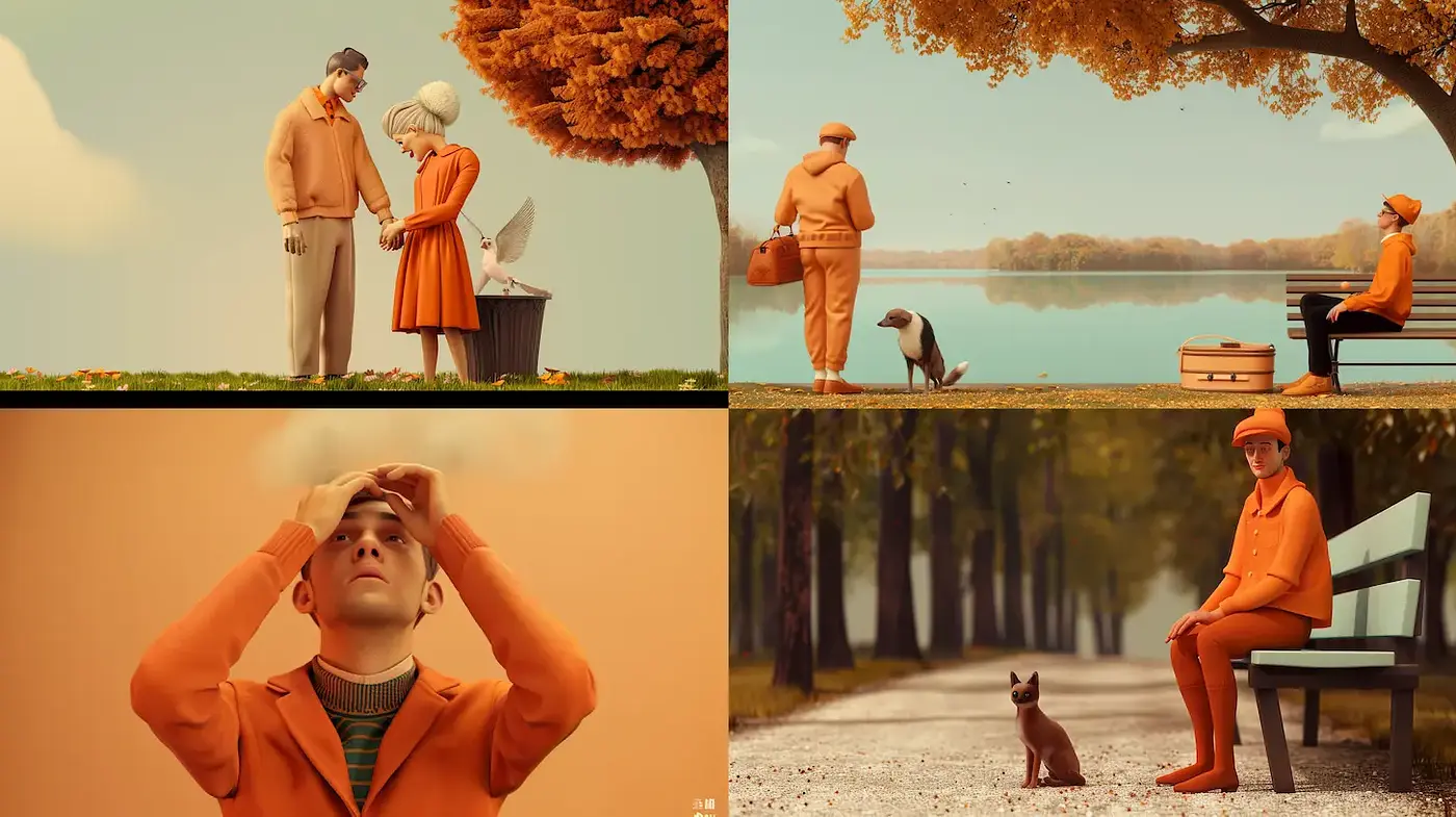 Whimsical and Nostalgic Animation with a Warm Palette - Midjourney sref style