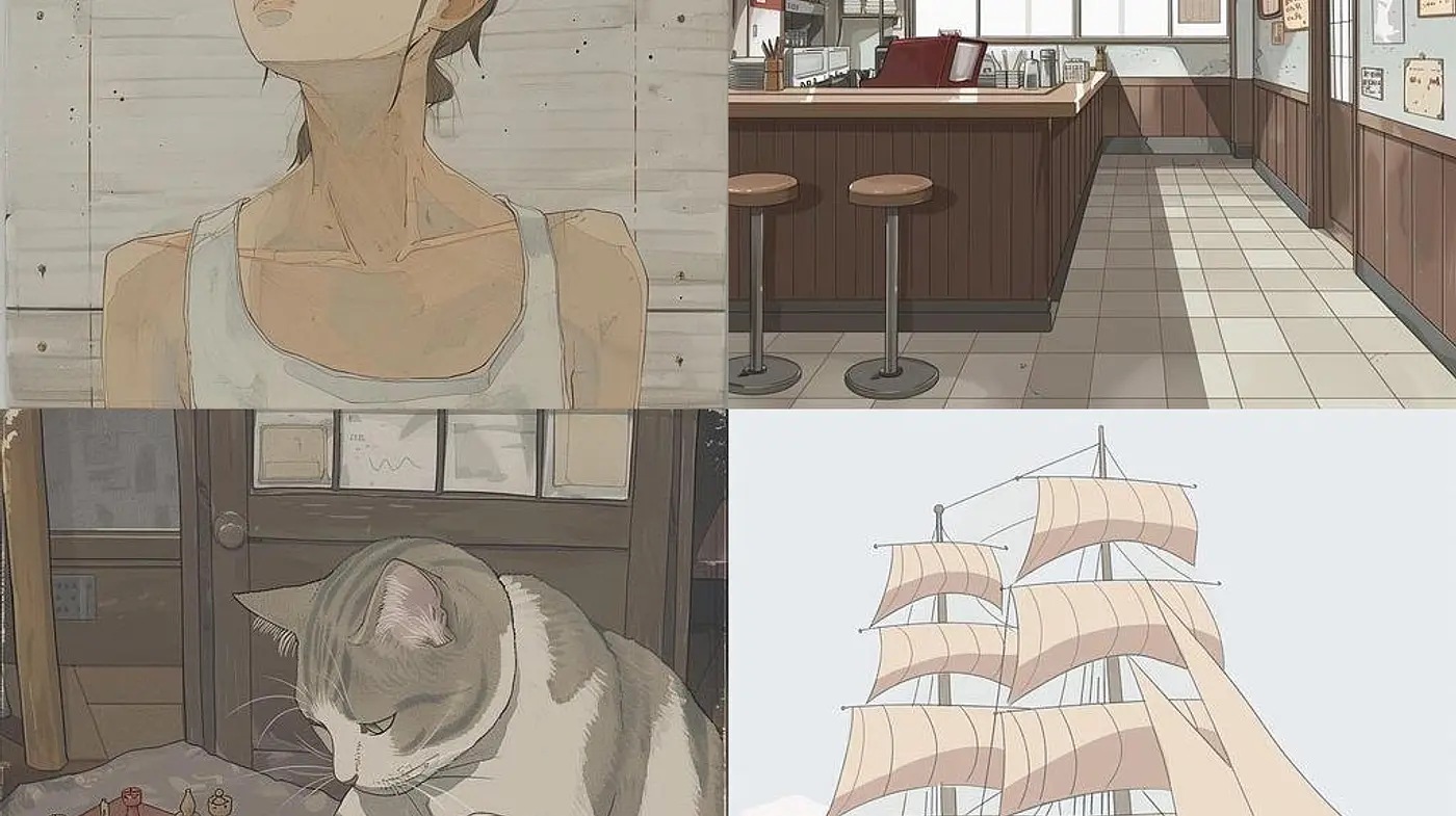 Subtle Tones of Serenity: A Homage to Soft-Hued Tranquility and Simplistic Lines - Midjourney sref style