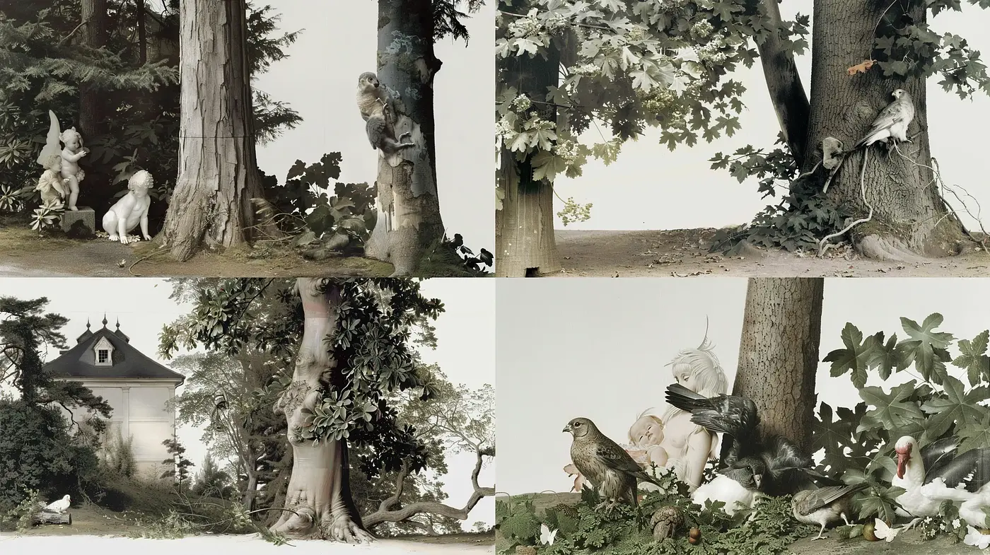 Enchanting Sylvan Tableaux with a Harmonious Earthy Palette - Midjourney sref style
