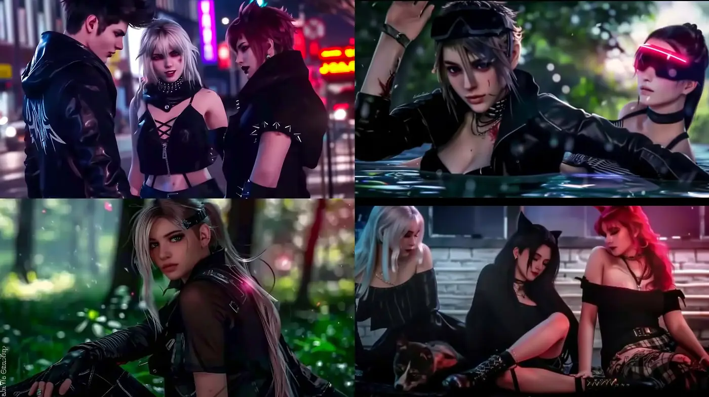 Neon Noir Panache: A Blend of Cyberpunk Aesthetics with Luminous Ambiance - Midjourney sref style