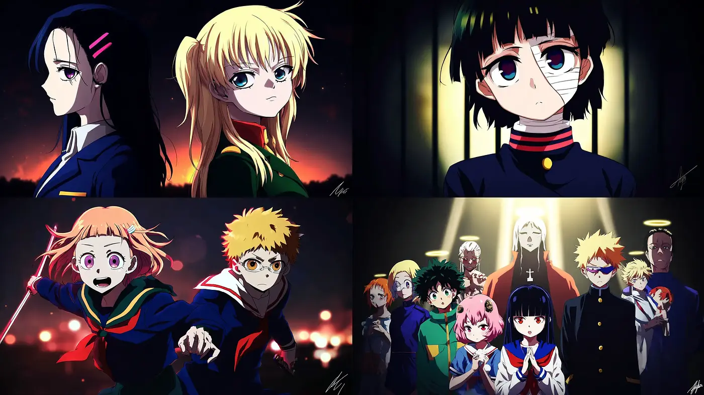 Dynamic and Expressive Anime Style with Rich Emotional Undertones - Midjourney sref style