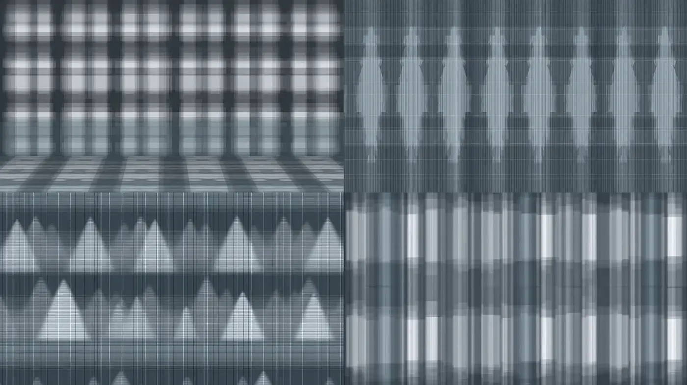 Geometric Abstraction with a Monochromatic Palette and a Futuristic Vibe - Midjourney sref style