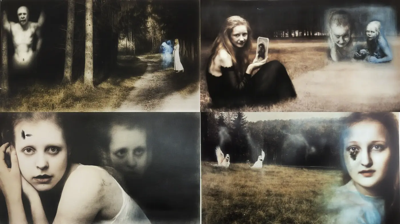 Ethereal Dreamscapes: A Haunting Blend of Surrealism and Photorealistic Elements - Midjourney sref style