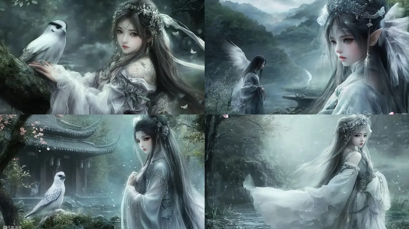 Ethereal Dreamscapes of Serene Elegance - Midjourney sref style