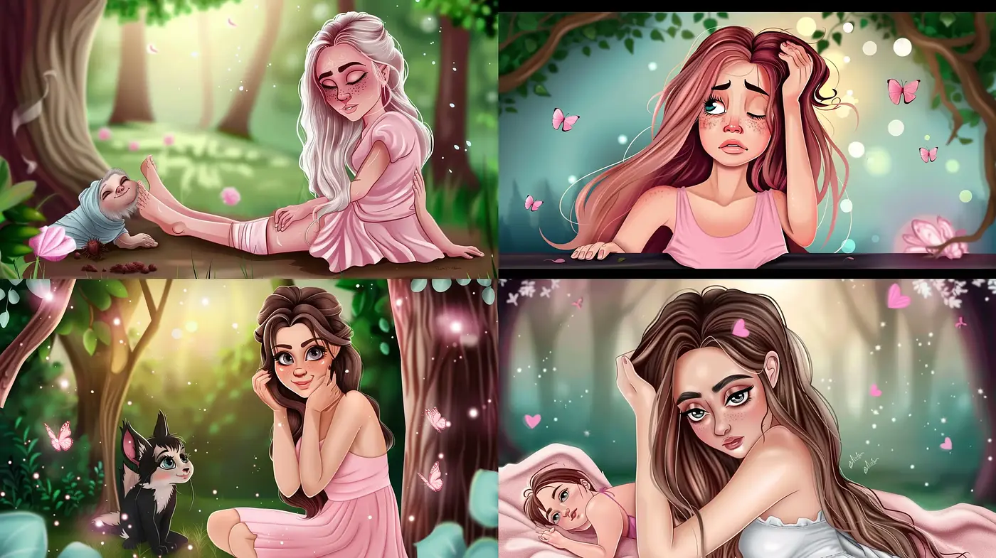 Ethereal Whimsy: Consistent Elements in Soft, Enchanted Illustrations - Midjourney sref style