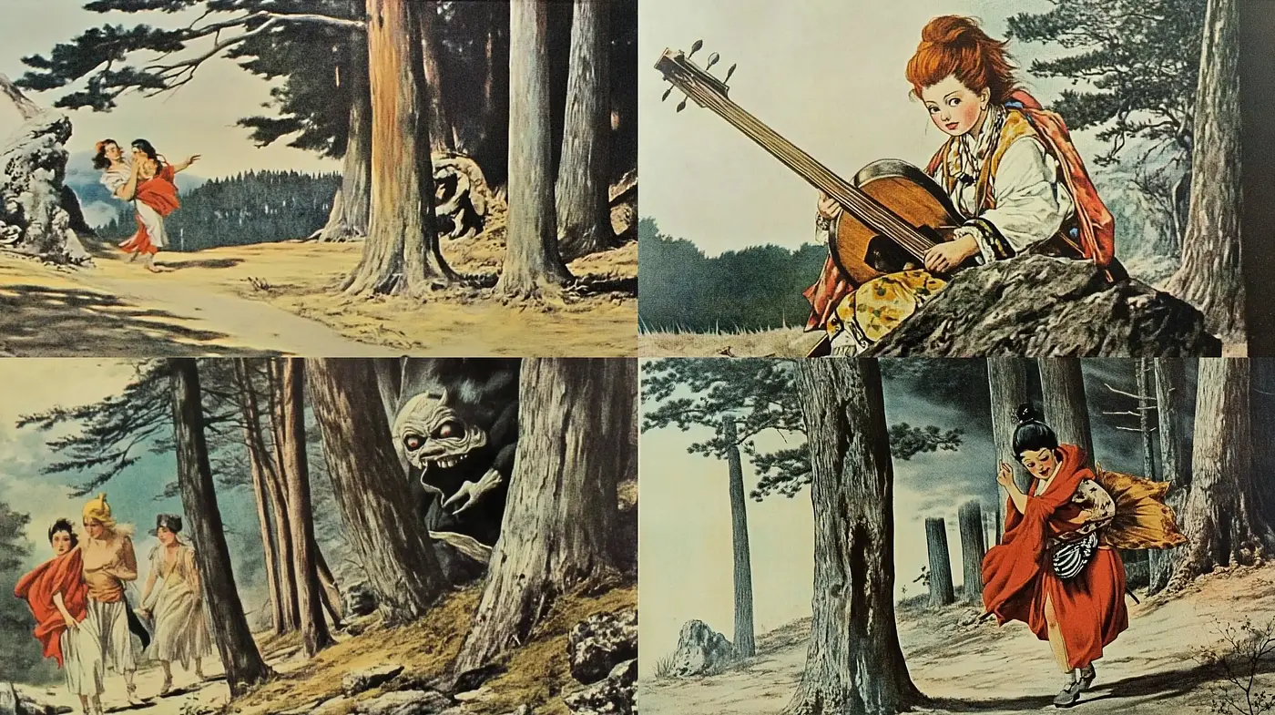 Enchanted Forest Whimsy: A Fusion of Folkloric Charm and Painterly Textures - Midjourney sref style