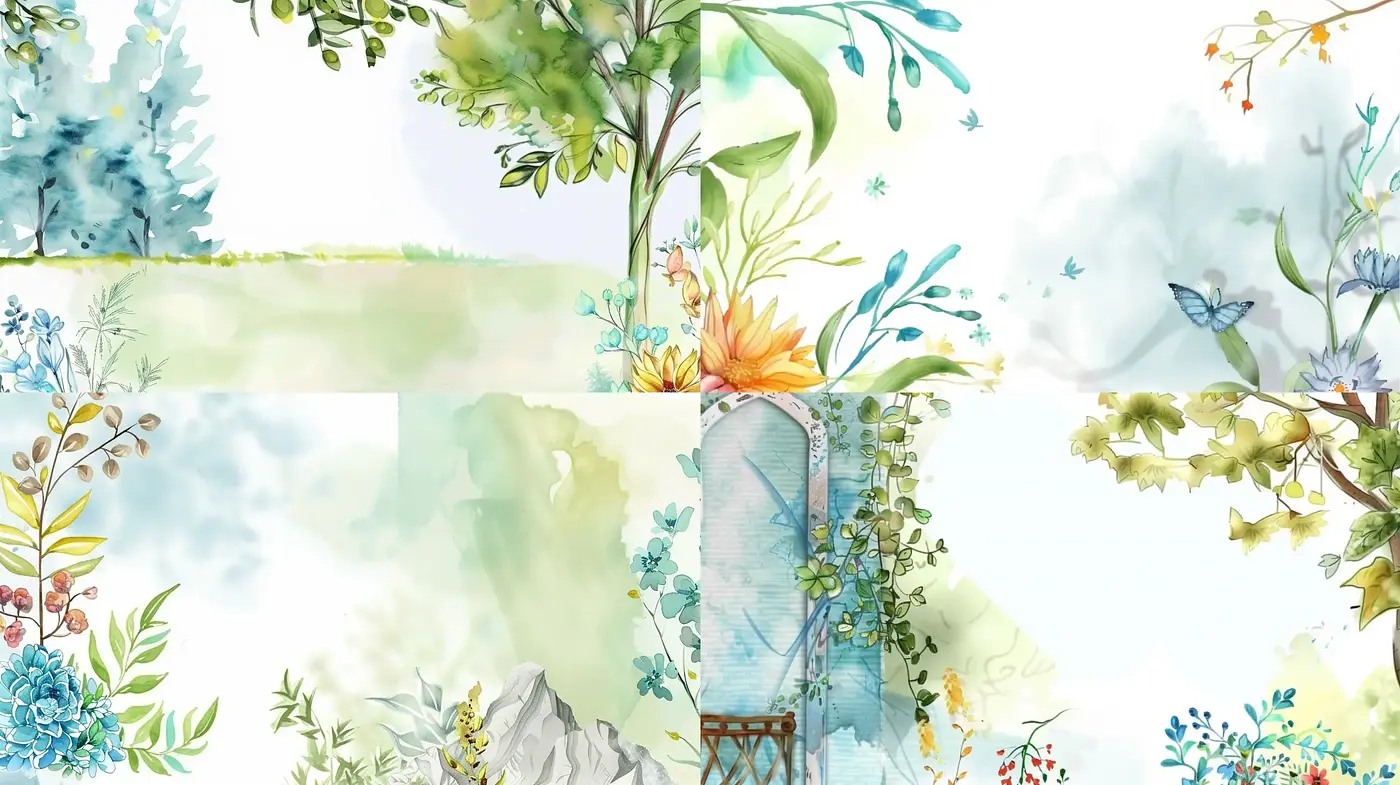 Ethereal Dreamscape Watercolor Collection - Midjourney sref style
