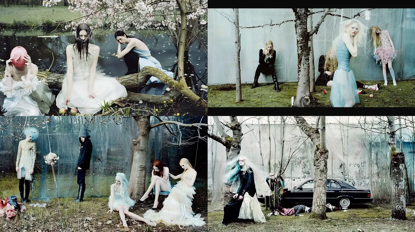 Ethereal Enchantment in a Surreal Woodland Dreamscape - Midjourney sref style