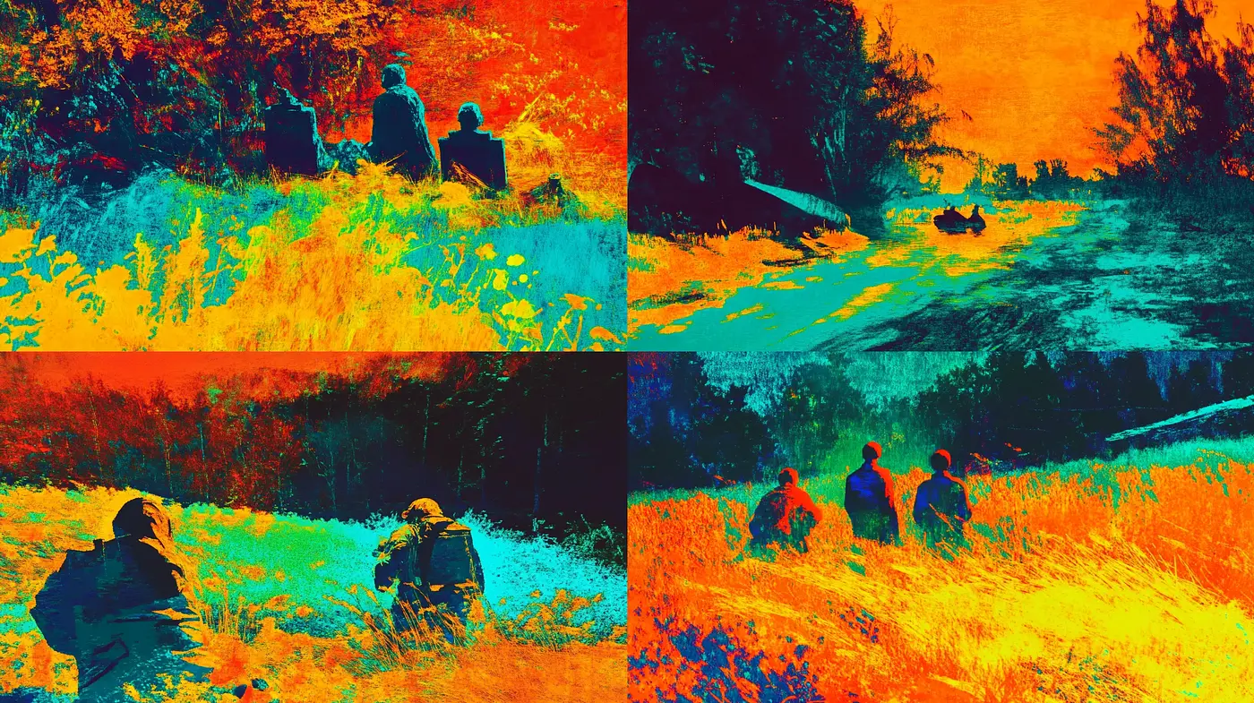 Vibrant Expressionist Blaze: A Fusion of Bold Hues and Dynamic Textures - Midjourney sref style