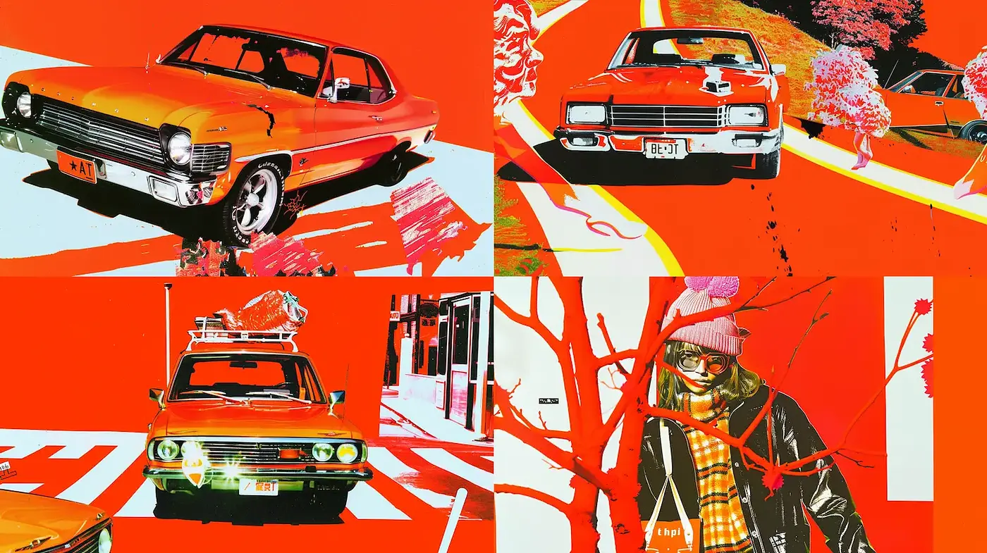 Vibrant Retro Fusion with Urban Influences - Midjourney sref style